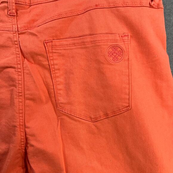 Laurie Felt Regular Daisy Floral Embroidered Ankle_Jeans Light Coral Plus 24 - Picture 6 of 14